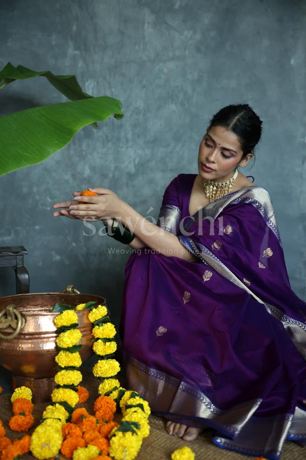 Jamuni lotus saree