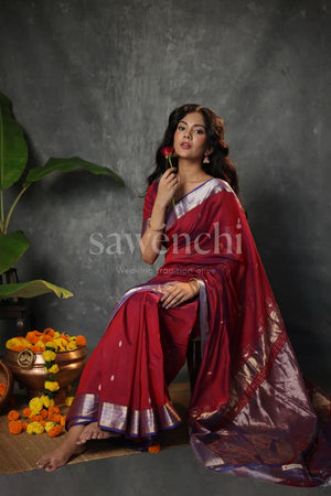 Carmine Saree