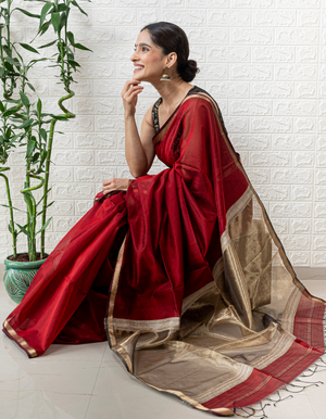 Red Topaz Saree
