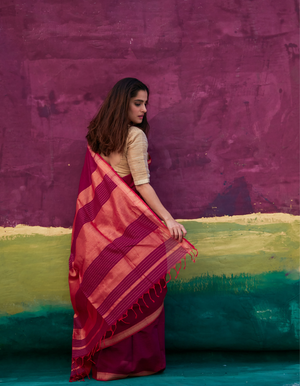 Bougainville Saree