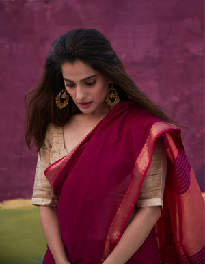 Bougainville Saree